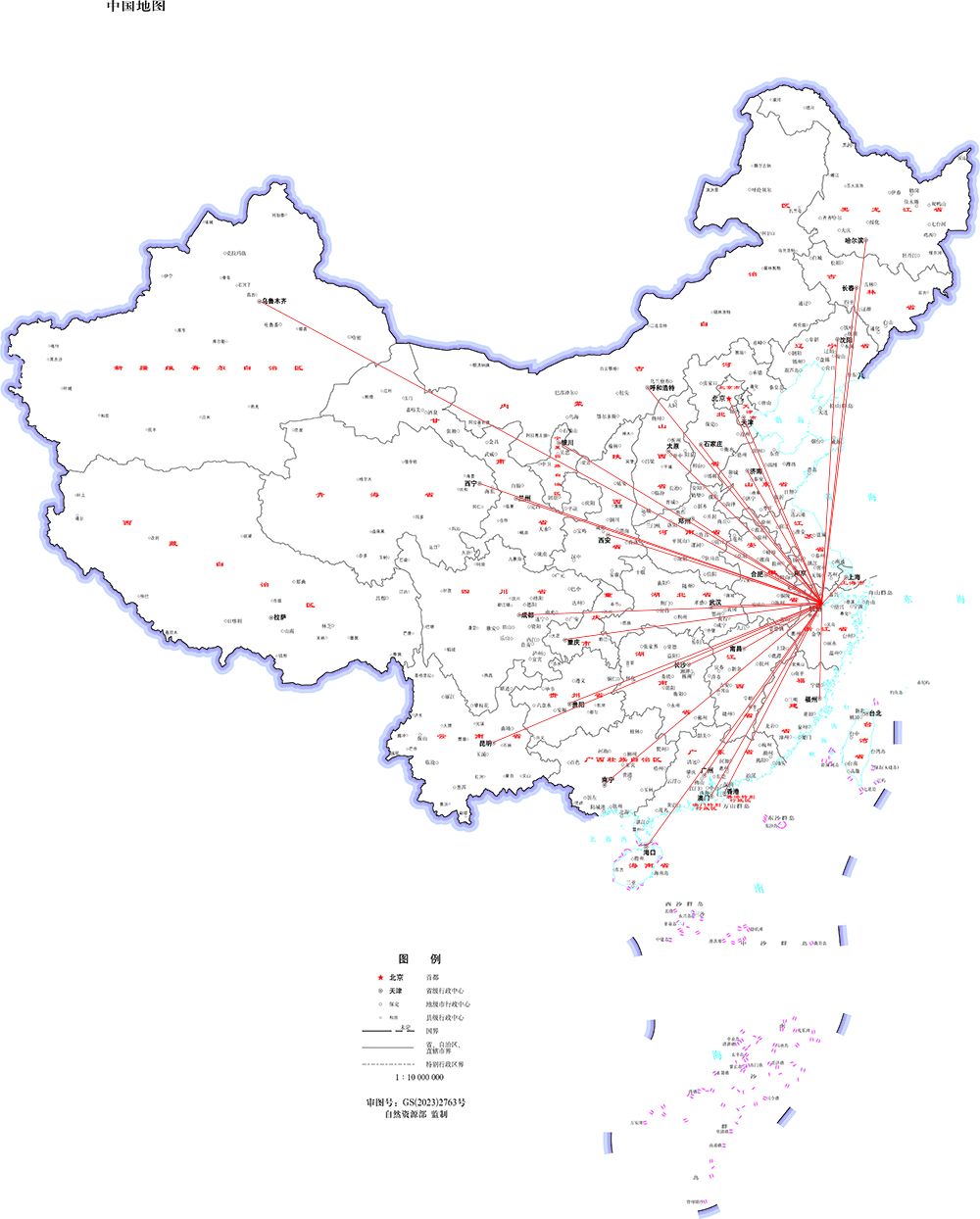 中国地图 1∶1000万 (界线版 无邻国 无河流 线划.jpg